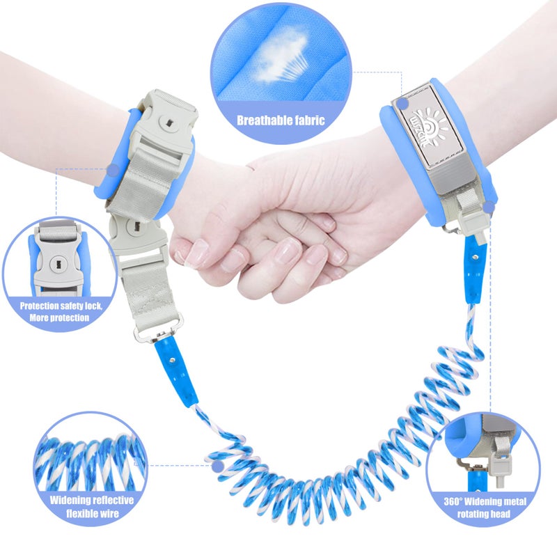 WSZCML Toddler Leash for Walking, Toddler Safety Harnesses Leashes, Safety Harness with Lock for Kids, Anti Lost Wrist Link for Toddlers ，Upgrade with Reflective Tape Liner（6.5ft）for Kids - Image 4